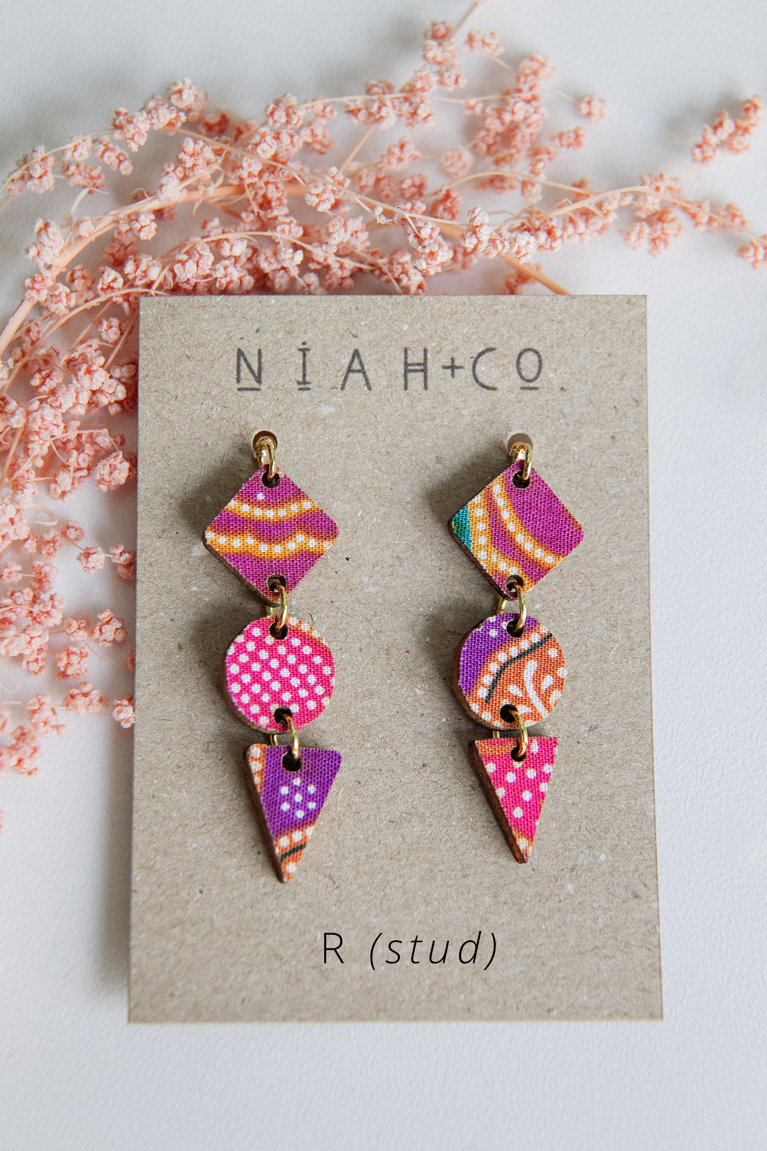 Niah+Co Batik _Earrings_Wooden_018
