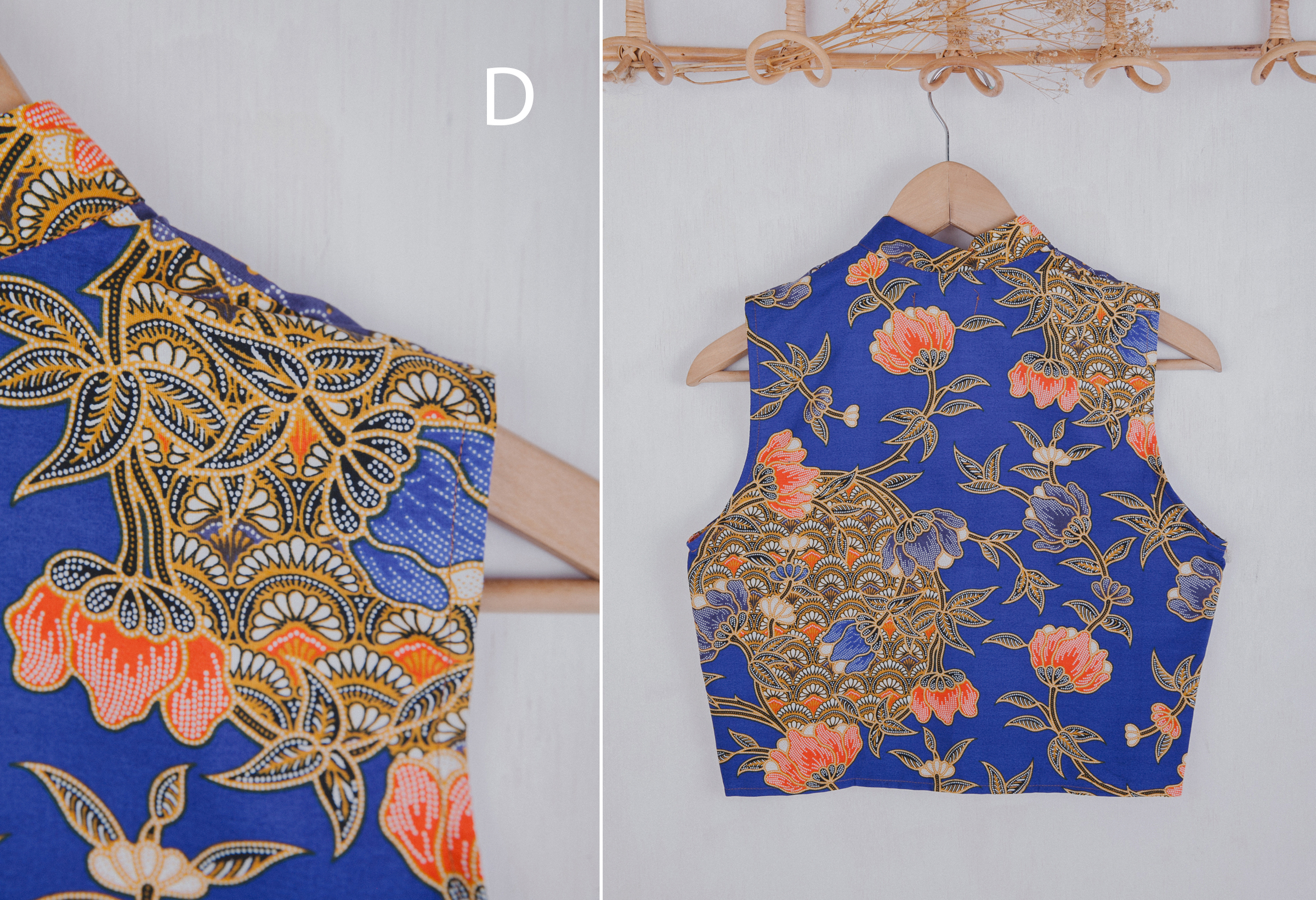 Niah+Co Batik Crop Cheongsam Top (L)_098