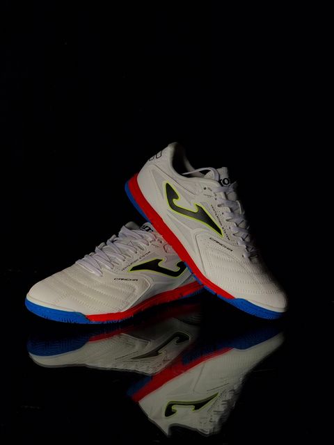 Chaussures futsal Toledo Jr 23 indoor junior orange bleu roi