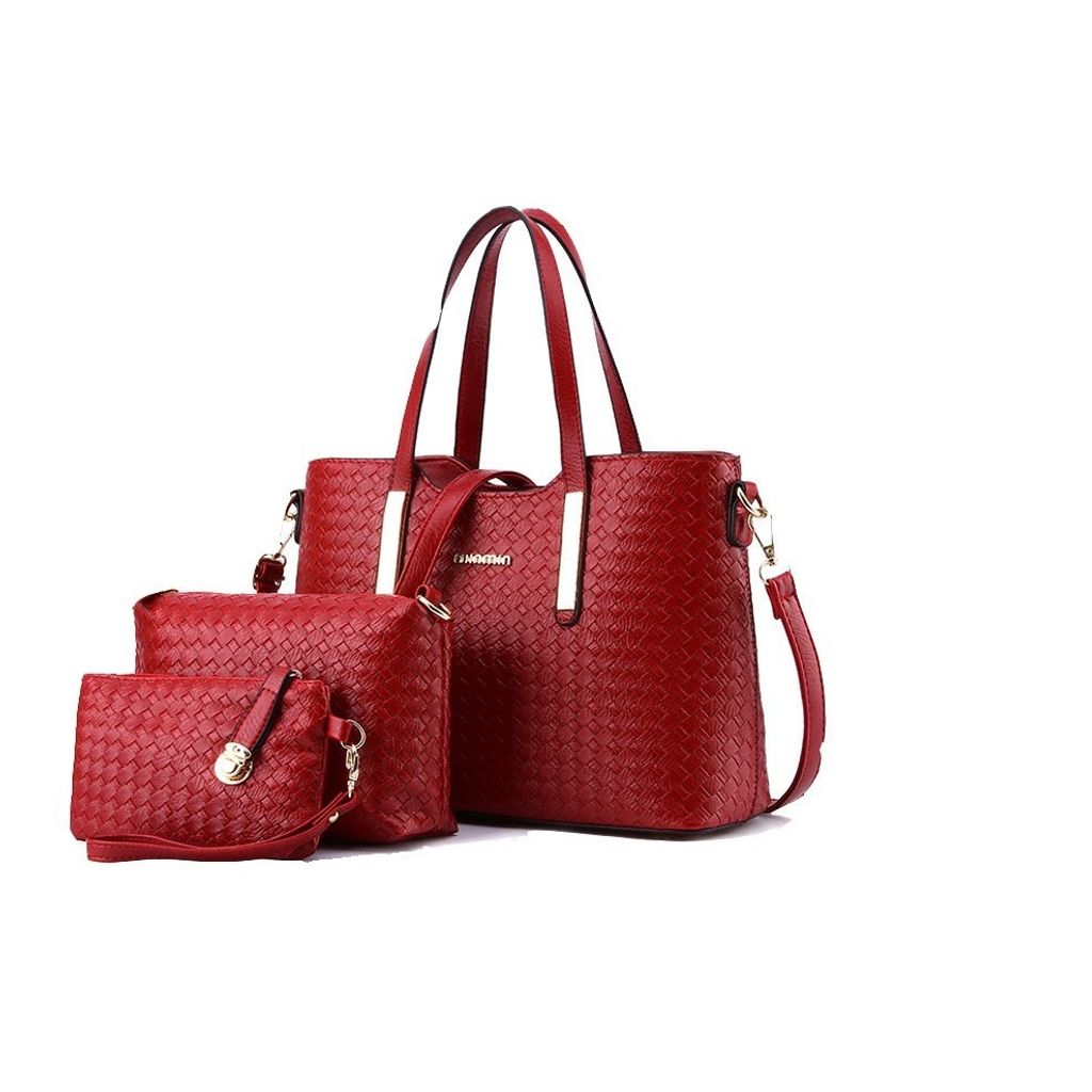 Europe Style PU Leather Handbag-red.jfif