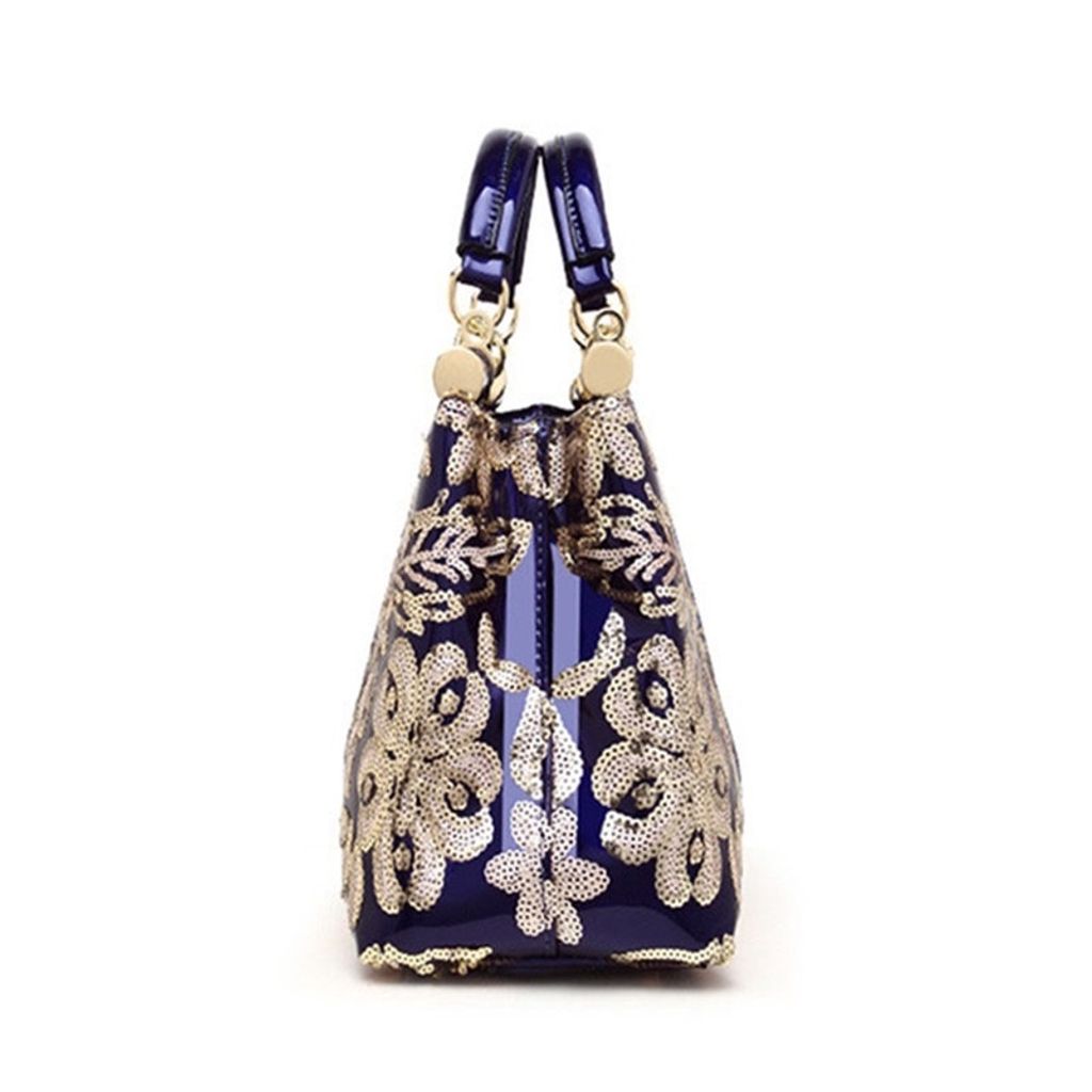 Sequined Embroidery Genuine Leather Handbag1.jfif