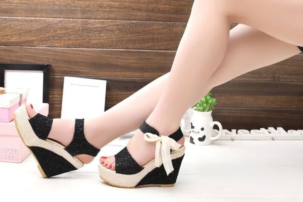 Lace Wedges Lady High Heels-Black3.jpg