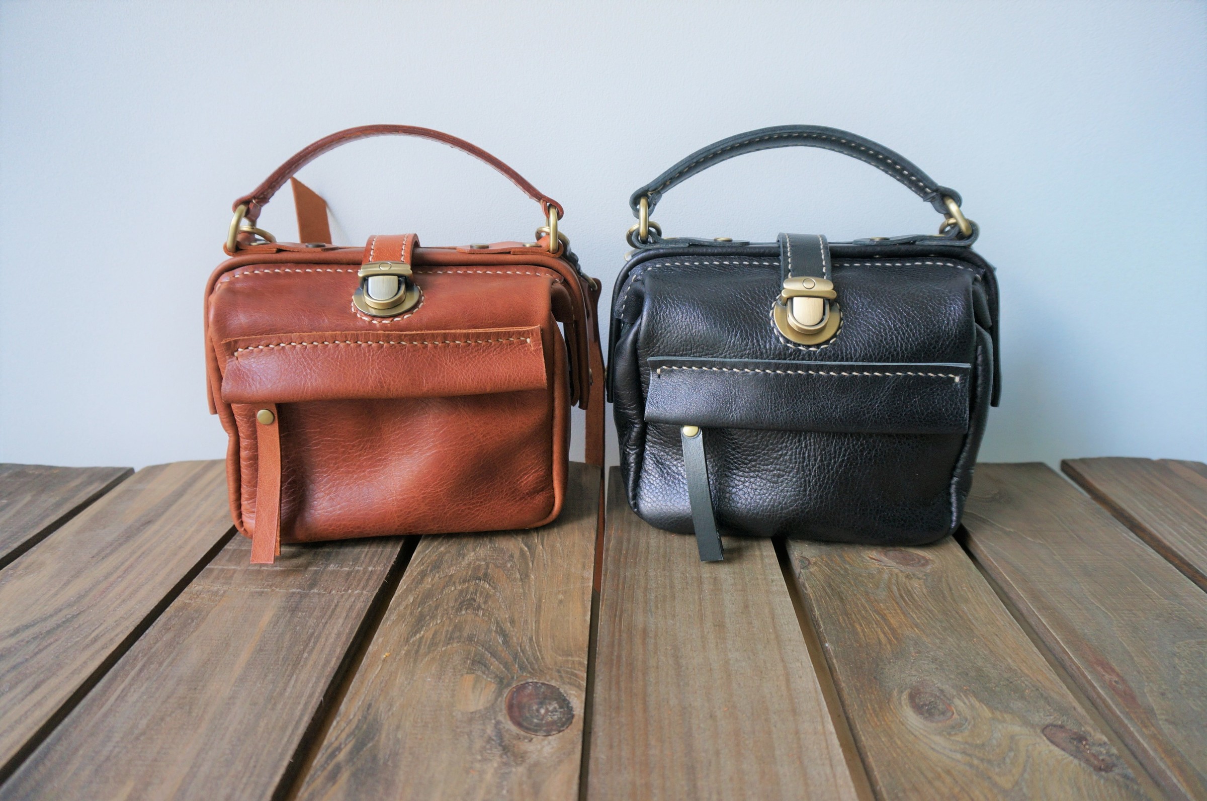 Small Leather Female Doctor Satchel Bags Purse Handbag Shoulder Bag fo –  igemstonejewelry