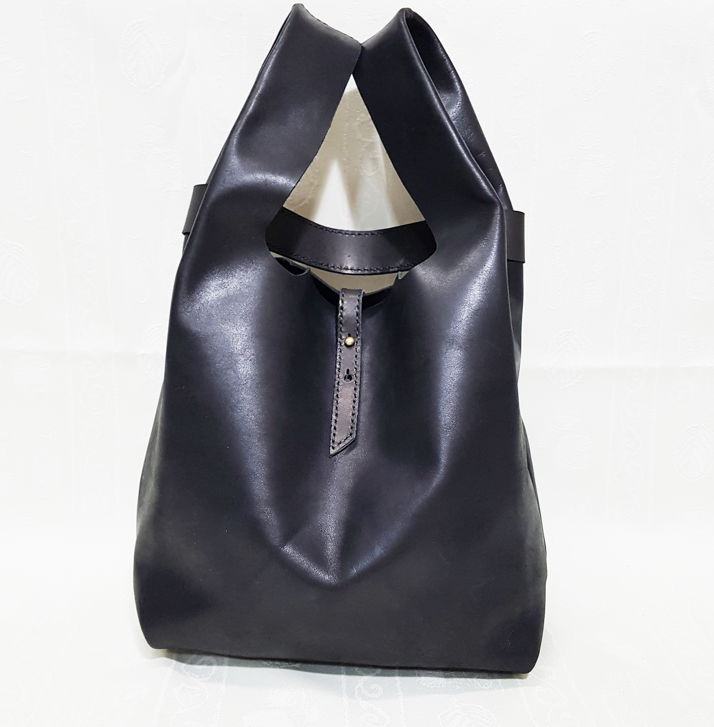 waxed canvas tote bag stitched cow leather singlet shopper bag kinies waxed canvas tote bag stitched cow leather singlet shopper bag kinies