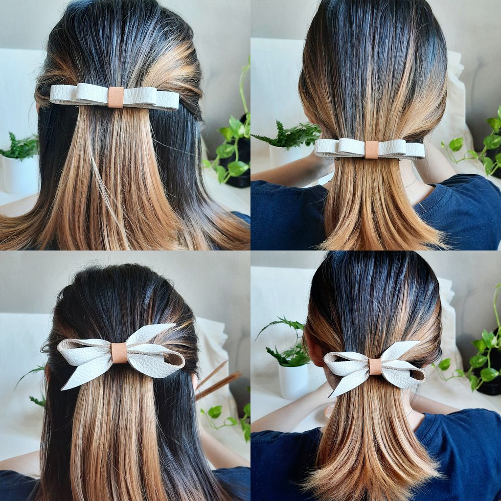 RIBBON BOW AND FLAT BOW SET OF 2 HAIR CLIPS – Kinies