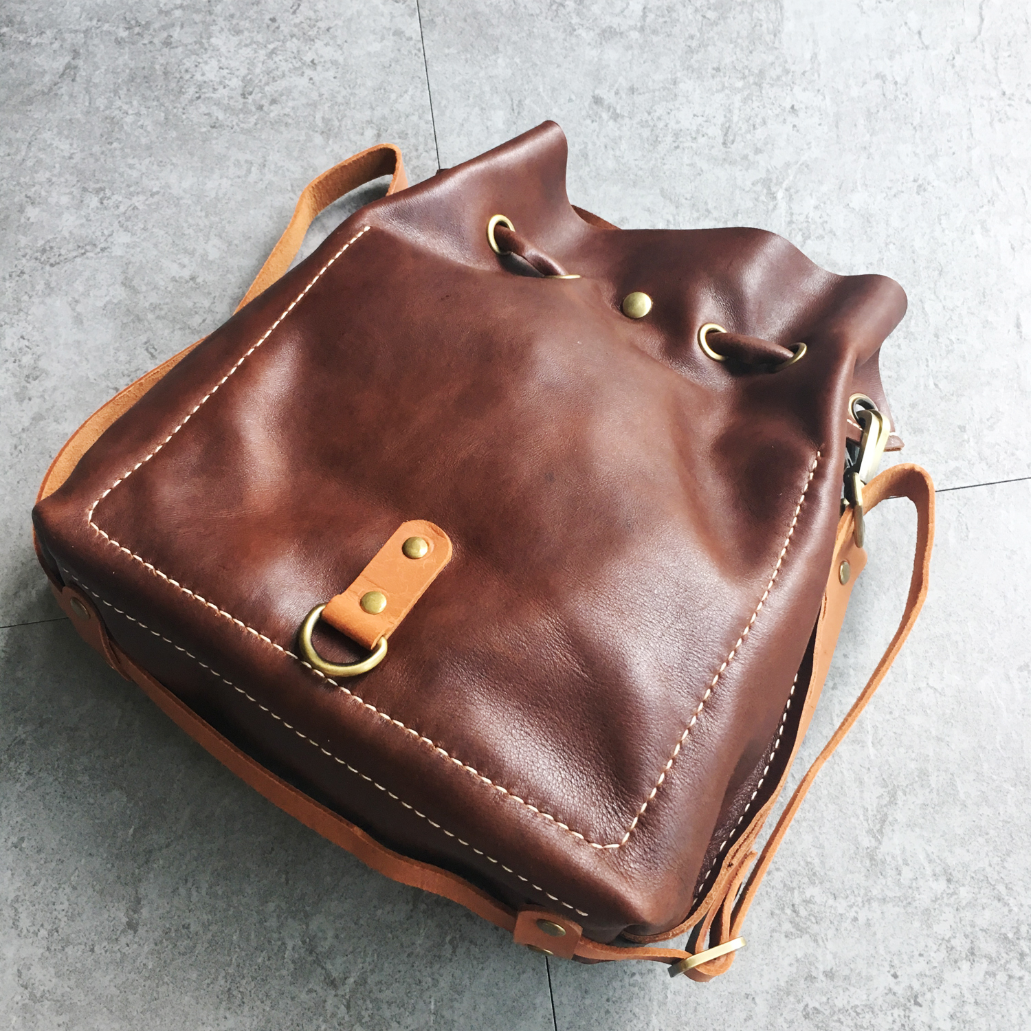 saddleback leather drawstring backpack