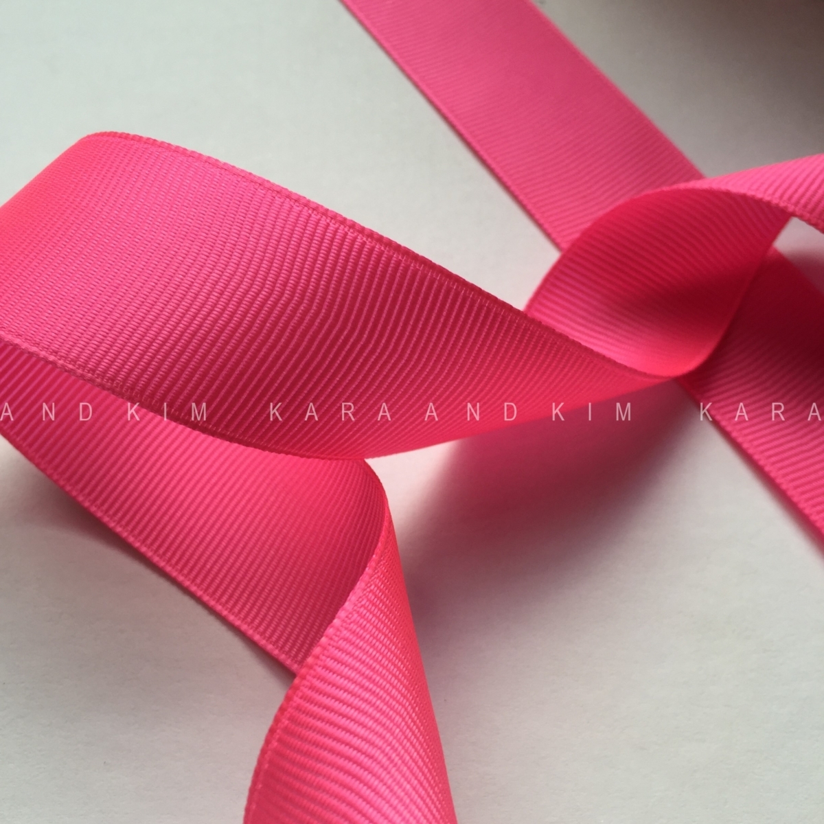 Shocking Pink Grosgrain Ribbon