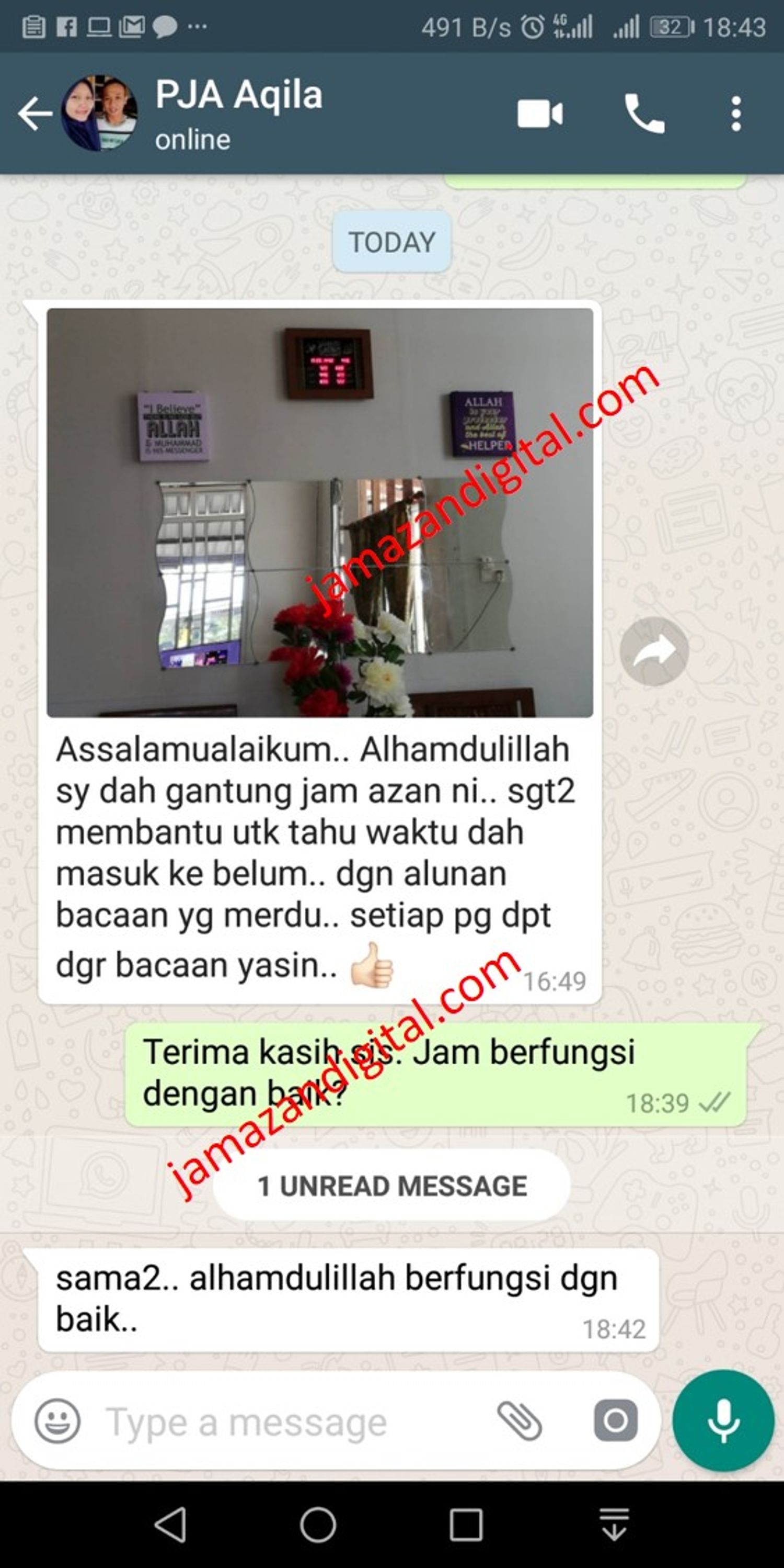 JAM AZAN DIGITAL - Puan Aqila -Putrajaya