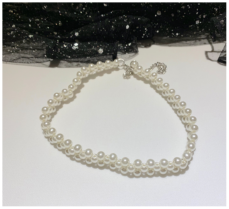 Temperament Choker Pearl Collarbone Women Girl Chain Necklace