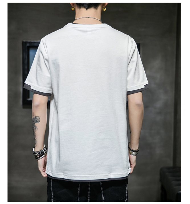 Men's Short-sleeved T-shirt Trendy Boy Loose Oversized Top Shirts