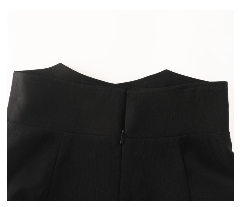 Slim A-line High Waist Women Girl Temperament Professional Black Skirt
