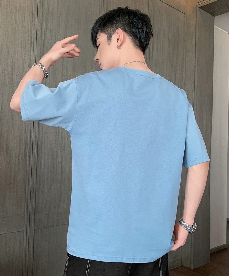 Trendy Oversized Sleeve T-shirt men Boy Loose Fashion Tops Shirts