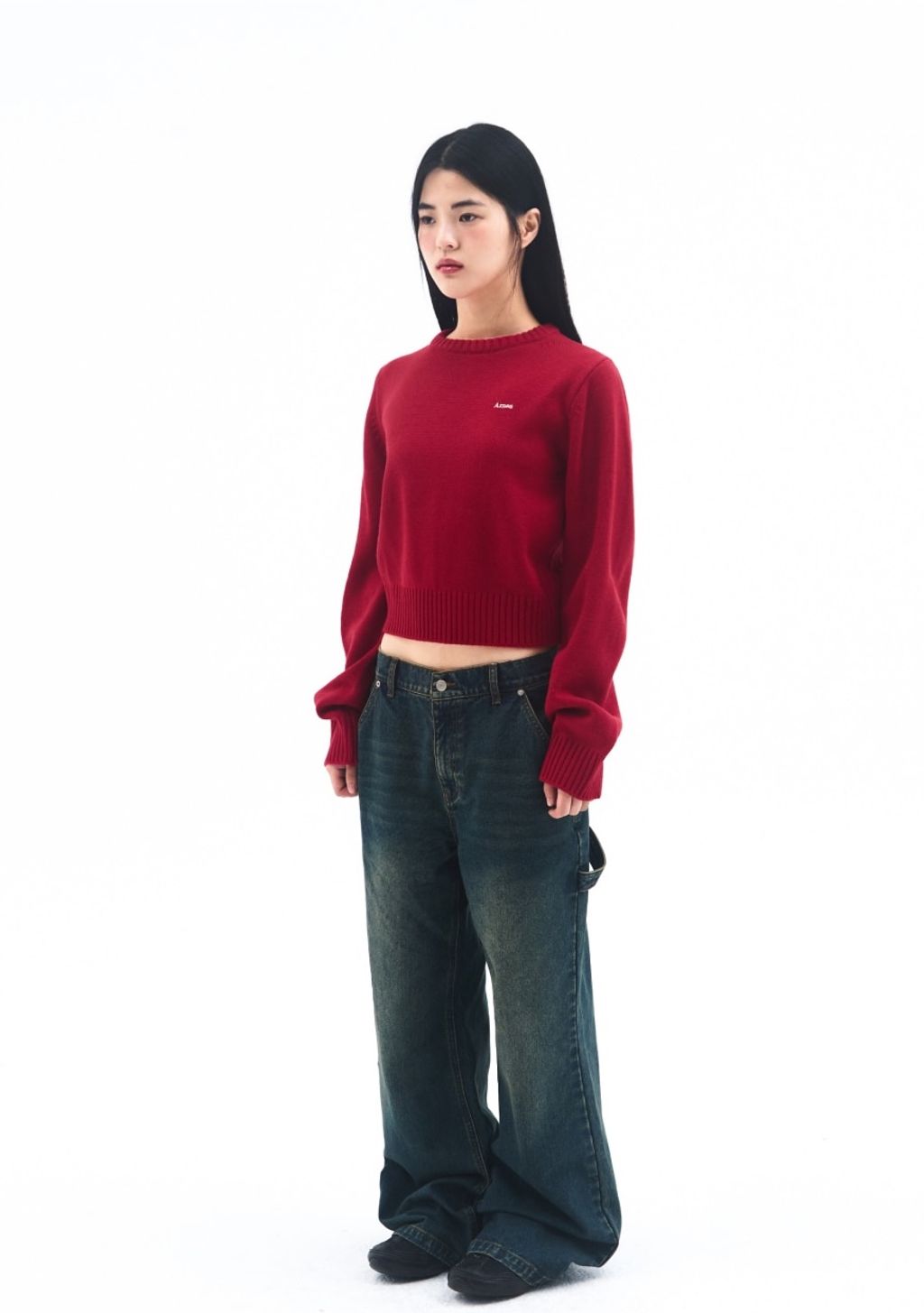 AMES BASIC SMALL LOGO KNIT RED（Ｃ）