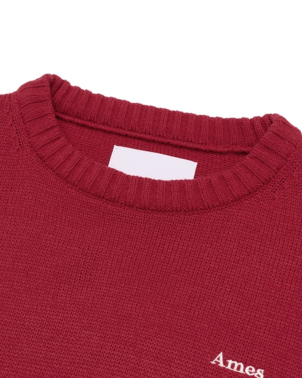 AMES BASIC SMALL LOGO KNIT RED
