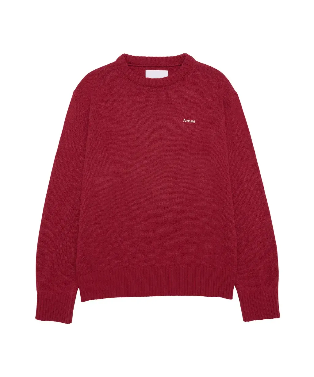 AMES BASIC SMALL LOGO KNIT RED（Ｃ）