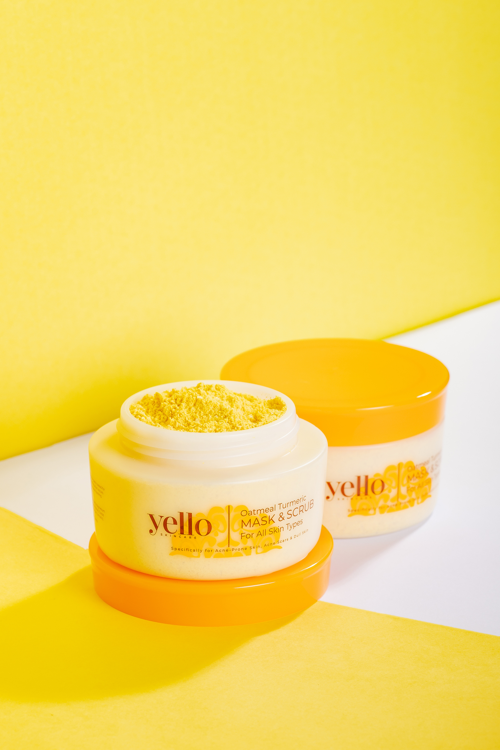 Download Oatmeal Turmeric Mask Scrub Otms Yello Skincare PSD Mockup Templates