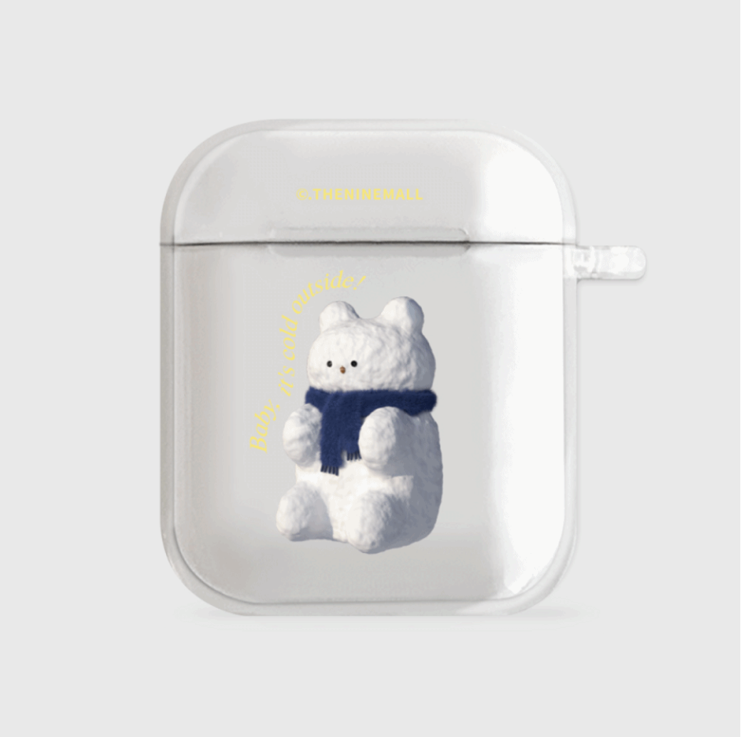 The Nine Mall Gummy Snowman Clear Airpod Case