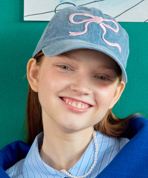 ★RONRON★ HEART RIBBON BALL CAP CHARCOAL MUSINSA | RONRON HEART RIBBON BALL CAP CHARCOAL CREAM
