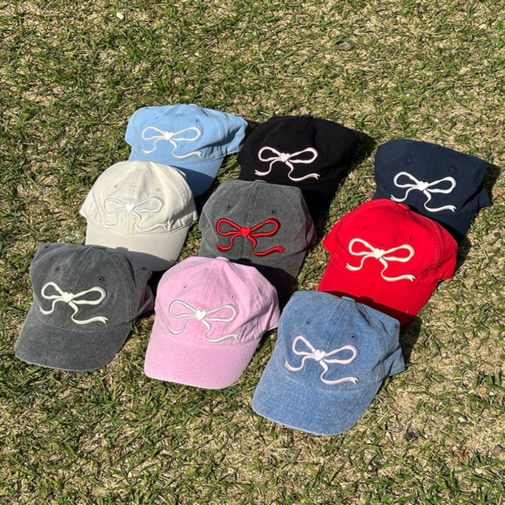RONRON] Heart Ribbon Ball Cap – Arielle Store