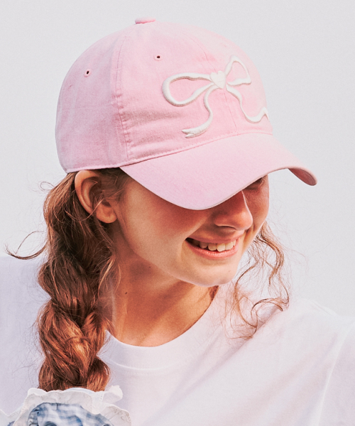 ★RONRON★HEART RIBBON BALL CAP★関税込★ RONRON] Heart Ribbon Ball Cap – Arielle Store