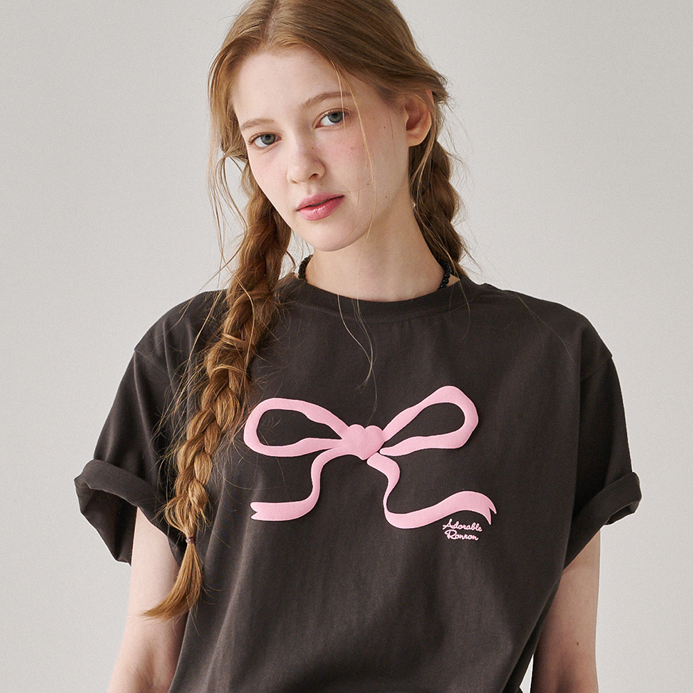 ◆RONRON◆ HEART PATTERN T SHIRT BLACK RONRON – Arielle Store