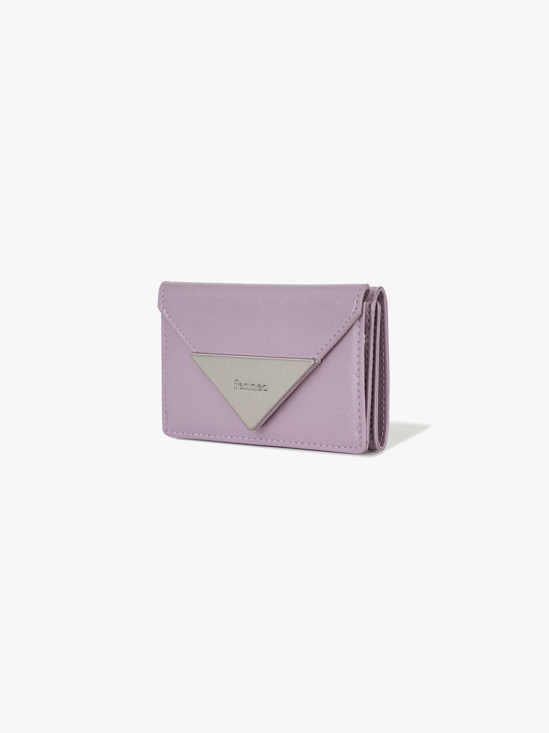 ★Fennec★ [20% coupon] CRINKLE TRIANGLE TRIPLE WALLET D SIL Fennec] Crinkle Triangle Triple Wallet D – Arielle Store