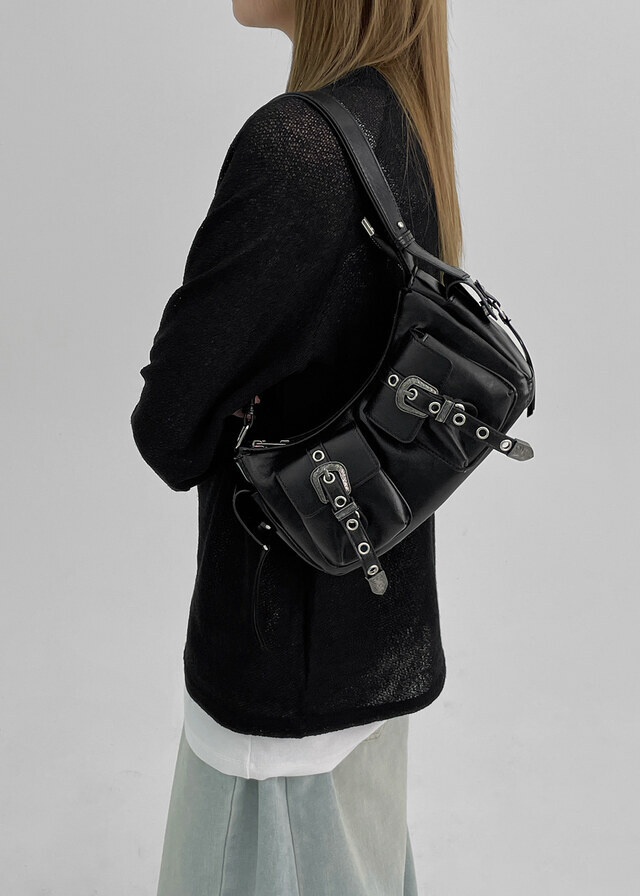 【BLACKUP】Punkall Leather Two-Way Shoulder Bag★ BLACKUP – Arielle Store