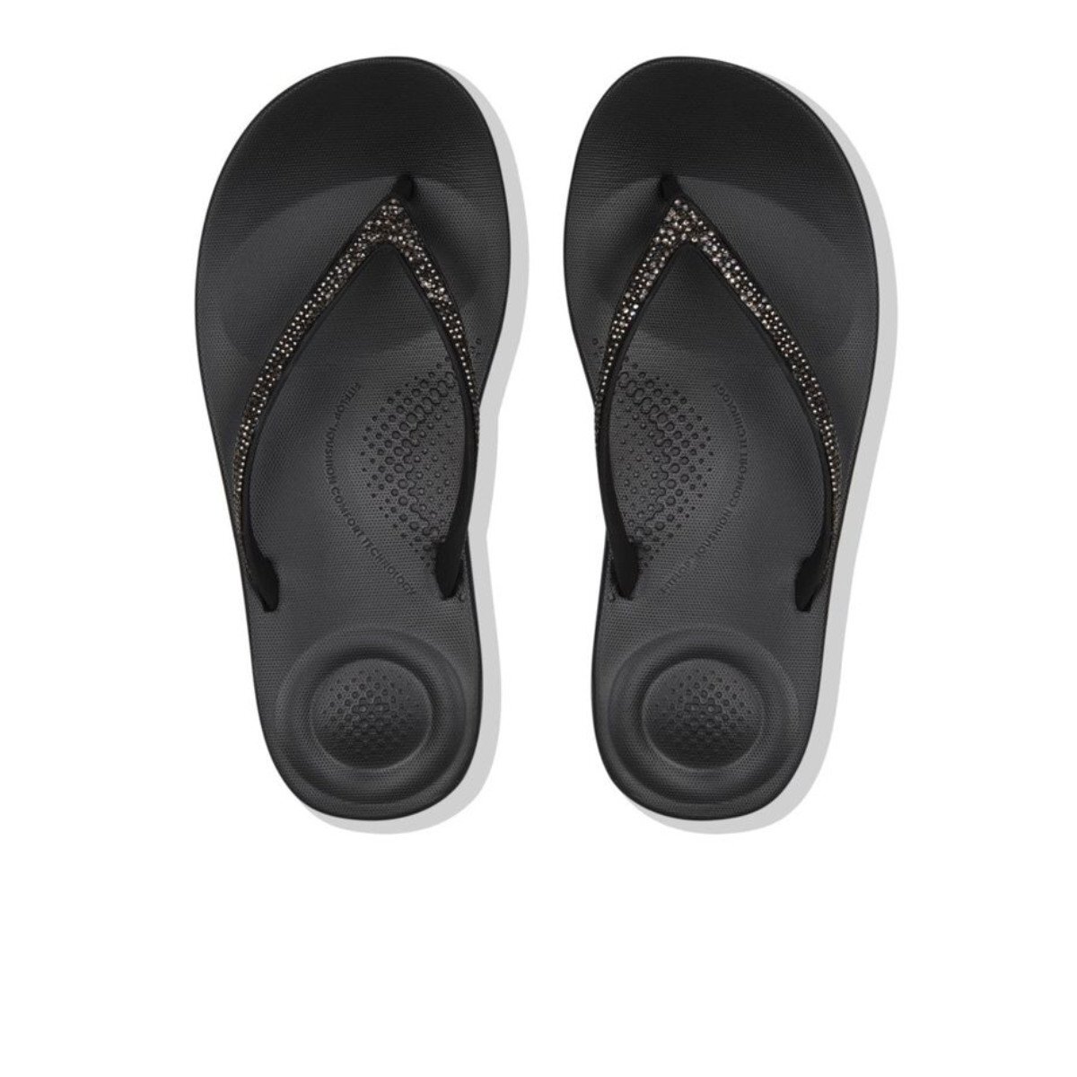 Iqushion Ergonomic Flip-Flops Black Sandal
