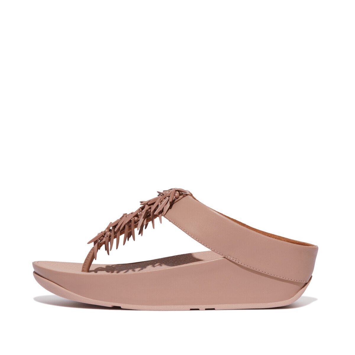 FITFLOP RUMBA Beaded Leather Toe-Post Sandals