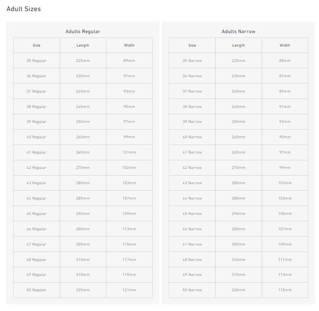 SIZE GUIDE BKS