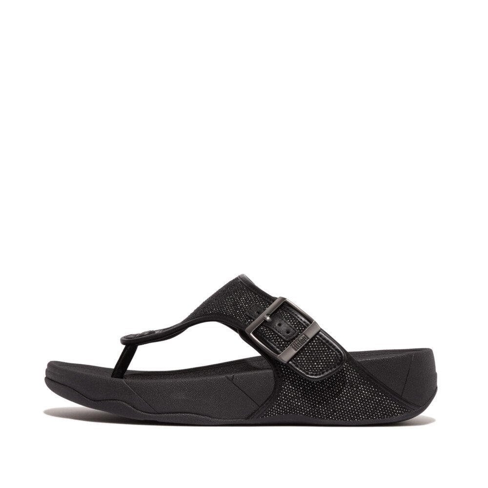 FITFLOP TRAKK II Mens Buckle Two-Tone Canvas Toe-Post Sandals – Sandaland