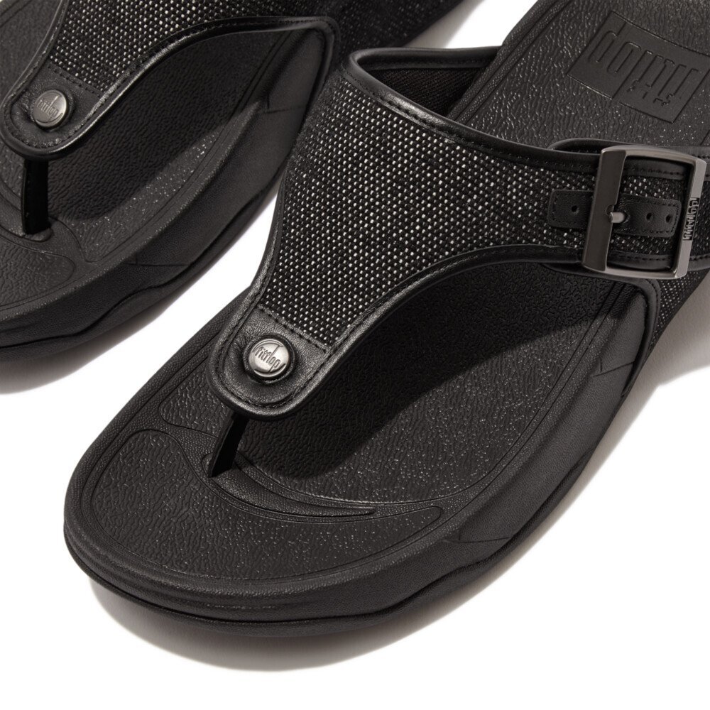FITFLOP TRAKK II Mens Buckle Two-Tone Canvas Toe-Post Sandals – Sandaland