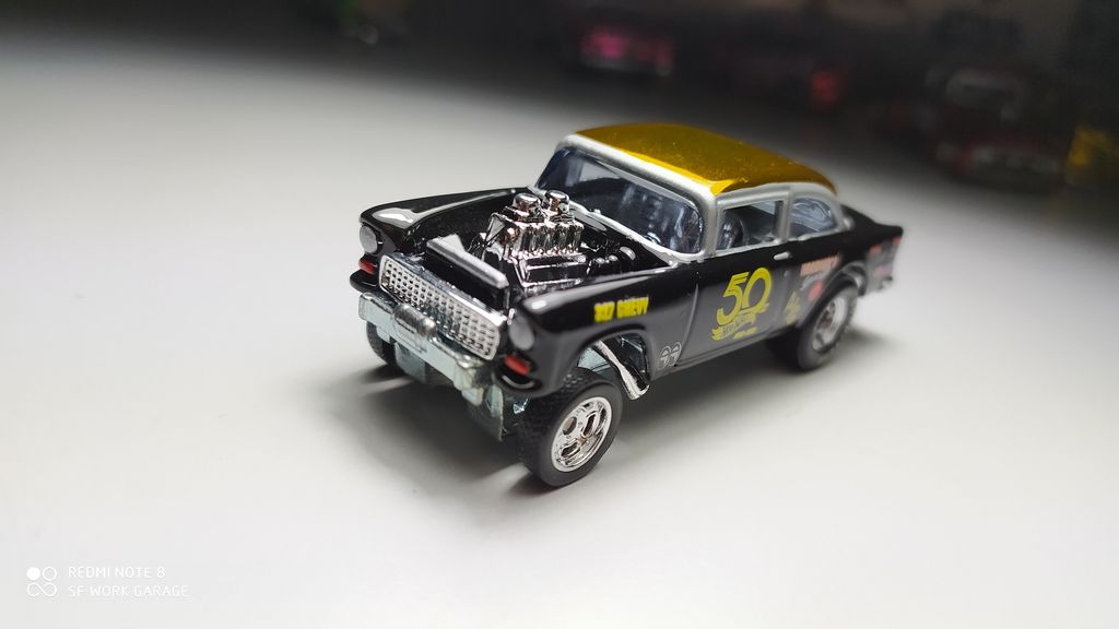 55 CHEVY BEL AIR GASSER 50TH CONVENTION BLACK CUSTOM