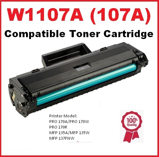 W1107A 107A W1107 1107 1107A with chip Compatible Toner Cartridge Laserjet  107A 107W 107R MFP 135a MFP 135w MFP 137fnw Laser Toner Printer –  CartridgeStreet.com