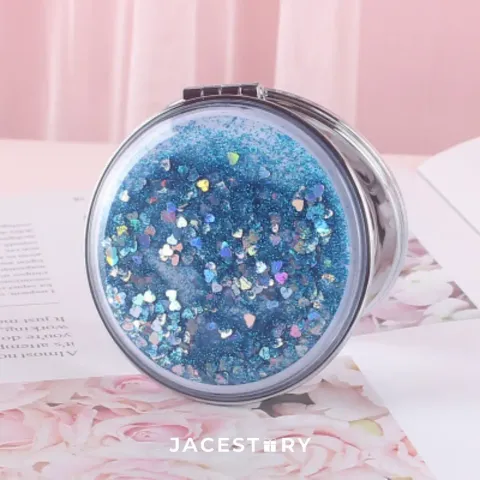 Personalised Glitter Quicksand Compact Mirror