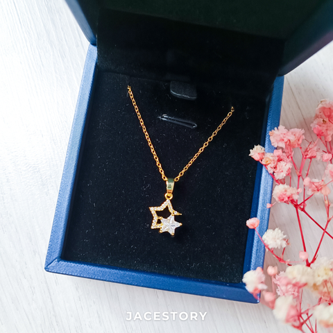 Double Star Necklace with Jewellery Box