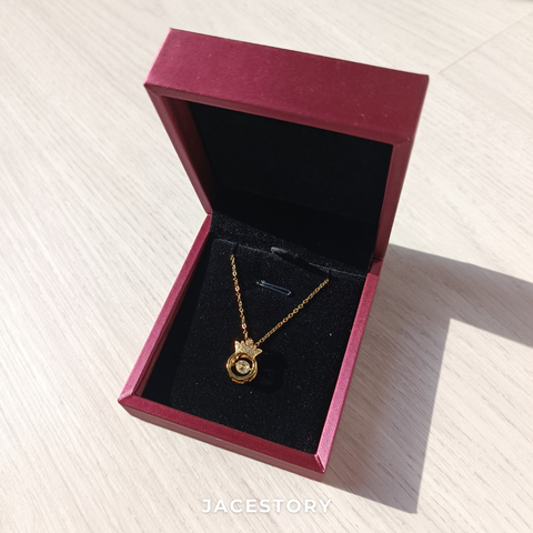 Dancing Crown Necklace with Jewellery Box