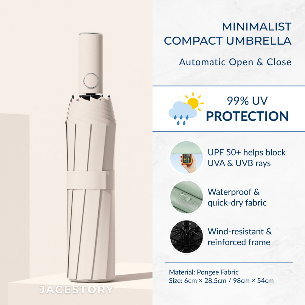 Minimalist UV Protection Compact Umbrella