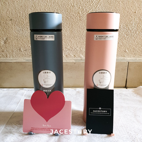 Couple Gift Set | Holder Smart Temperature Display Vacuum Flask