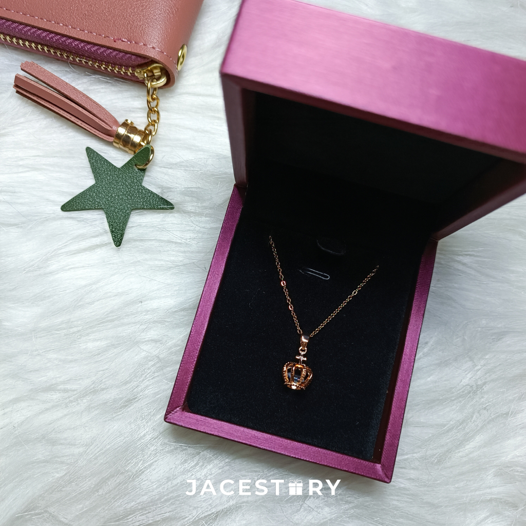 The Crown Rose Gold Plated Titanium Steel Necklace