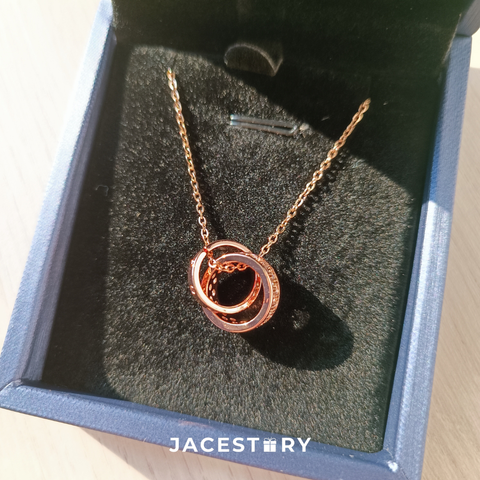 Together Forever Rose Gold Plated Titanium Steel Necklace