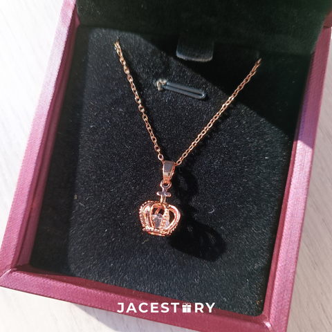 The Crown Rose Gold Plated Titanium Steel Necklace