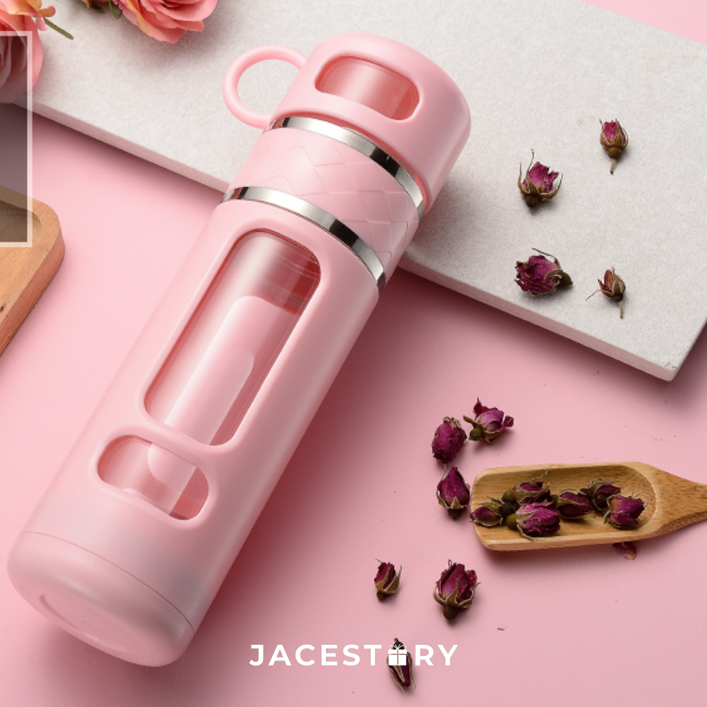 Tea Time Glass Bottle