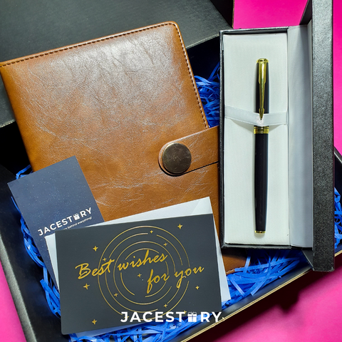 Personalised Gift Set | Premium Business Journal Notebook & Signature Pen