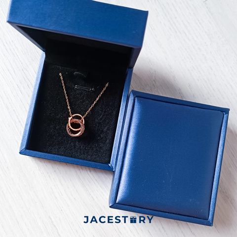 Together Forever Rose Gold Plated Titanium Steel Necklace