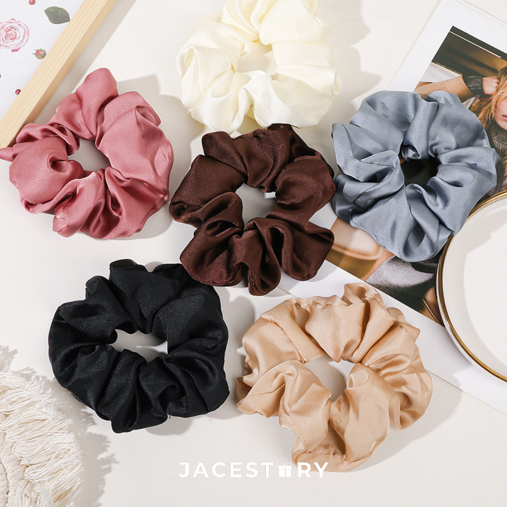 Chiffon Satin Hair Scrunchie