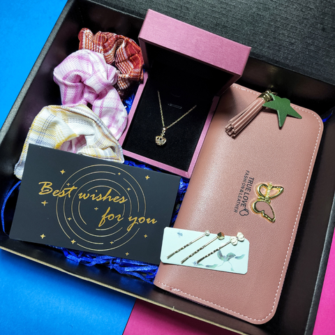 Premium Gift Set | Timeless Love (Necklace + Wallet + Scrunchie + Hair Pin)