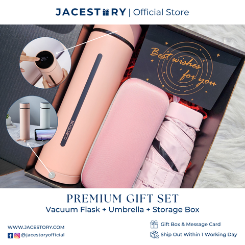 Premium Gift Set | The Infinity (Vacuum Flask + Umbrella)