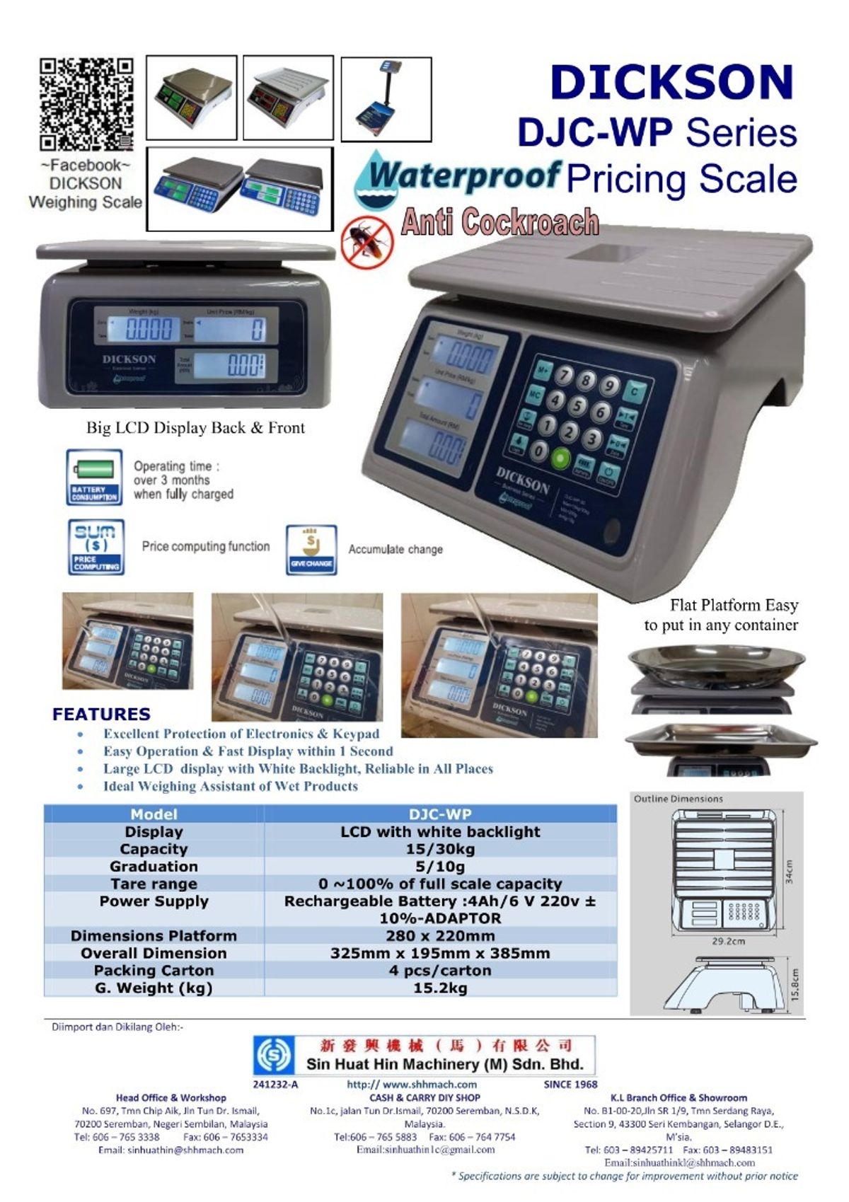 our new product DJC-WP waterproof pricing scale