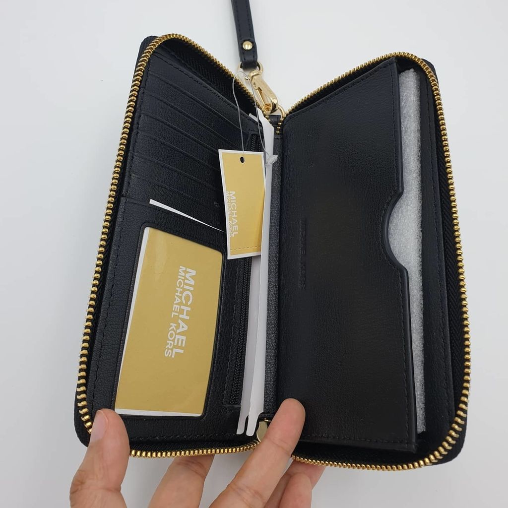 READY STOCK IN MALAYSIA) Michael Kors Jet Set Travel Large Flat Phone Case  / Wallet Black (35H7GTVE3T) – HBOUS